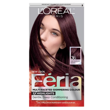 Load image into Gallery viewer, L'Oréal Paris Feria Multi-Faceted Shimmering Hair Colour - 36 Dark Burgundy Brown