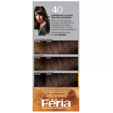 Load image into Gallery viewer, L'Oréal Paris Feria Multi-Faceted Shimmering Hair Colour - 40 Deeply Brown