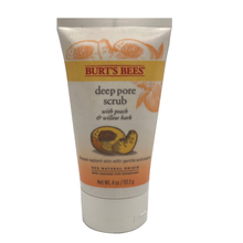 Load image into Gallery viewer, Burt's Bees Peach & Willow Bark Deep Pore Scrub 4 oz