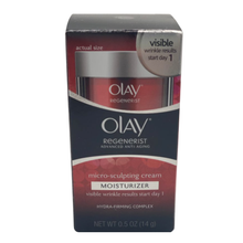 Load image into Gallery viewer, OLAY Mini Regenerist Advanced Anti-Aging Micro-Sculpting Moisturizer 0.5 oz