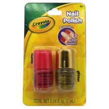Load image into Gallery viewer, Crayola Nail Polish Duo Set - Radical Red & Gold