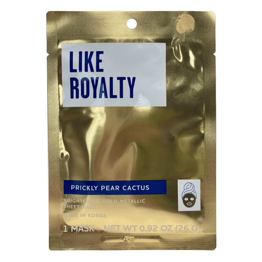 prickly pear cactus face mask Metallic Sheet Mask Gold Like Royalty Prickly Pear Cactus