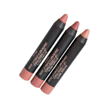 Load image into Gallery viewer, Nudestix 3 Mini Intense Matte Lip & Cheek Pencils Kit - Pixi, Belle and Purity