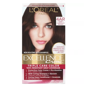 L'Oreal Paris Excellence Triple Protection Permanent Hair Color - 4AR Dark Chocolate Brown