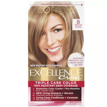 Load image into Gallery viewer, L&#39;Oreal Paris Excellence Triple Protection Permanent Hair Color - 8 Medium Blonde