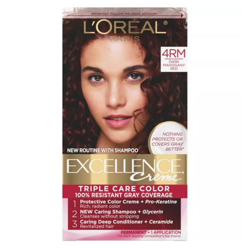 L'Oreal Paris Excellence Triple Protection Permanent Hair Color - 4RM Dark Mahogany Red