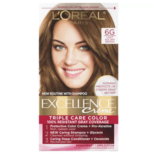 Load image into Gallery viewer, L&#39;Oreal Paris Excellence Triple Protection Permanent Hair Color - 6G Light Golden Brown