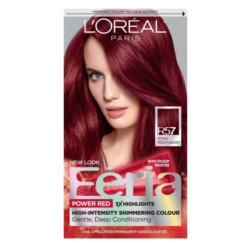 L'Oréal Paris Feria Multi-Faceted Shimmering Hair Colour - R57 Intense Medium Auburn