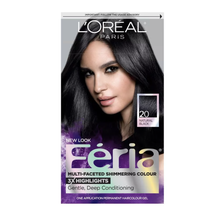 Load image into Gallery viewer, L&#39;Oréal Paris Feria Multi-Faceted Shimmering Hair Colour - 20 Black