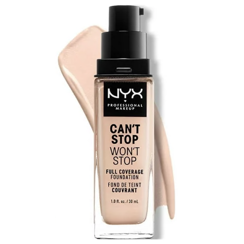 NYX Can't Stop Won't Stop Full Coverage Foundation - 1.3 Light Porcelain