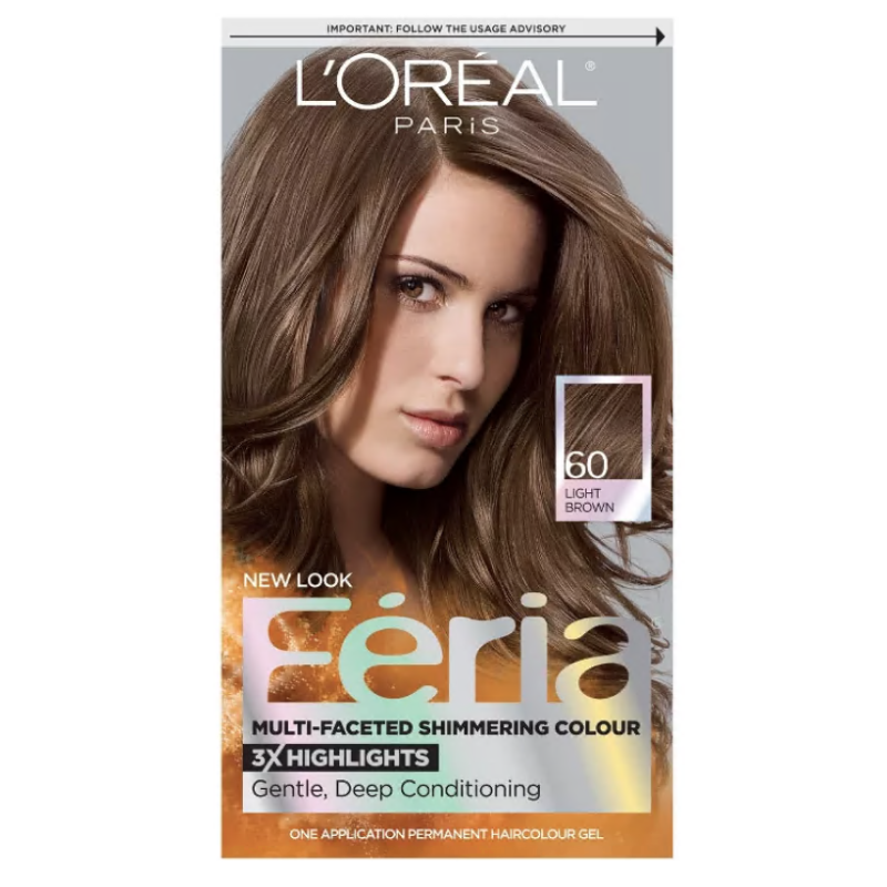 L'Oréal Paris Feria Multi-Faceted Shimmering Hair Colour - 60 Light Brown