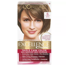 Load image into Gallery viewer, L&#39;Oreal Paris Excellence Triple Protection Permanent Hair Color - 6 Light Brown