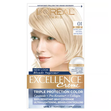 Load image into Gallery viewer, L&#39;Oreal Paris Excellence Triple Protection Permanent Hair Color - 01 Extra Light Natural Ash Blonde