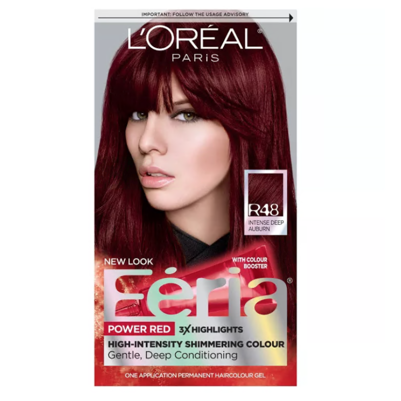 L'Oréal Paris Feria Multi-Faceted Shimmering Hair Colour - R48 Intense Deep Auburn