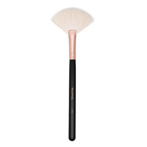 Morphe Makeup Brushes Collection Rose Gold - R12 Deluxe Highlight Fan