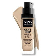 Load image into Gallery viewer, NYX Can&#39;t Stop Won&#39;t Stop Full Coverage Foundation - 6.5 Nude