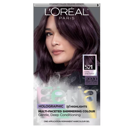 L'Oréal Paris Feria Multi-Faceted Shimmering Hair Colour - 521 Cool Amethyst