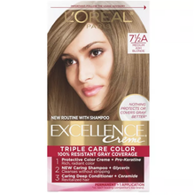 Load image into Gallery viewer, L&#39;Oreal Paris Excellence Triple Protection Permanent Hair Color - 7.5A Medium Ash Blonde