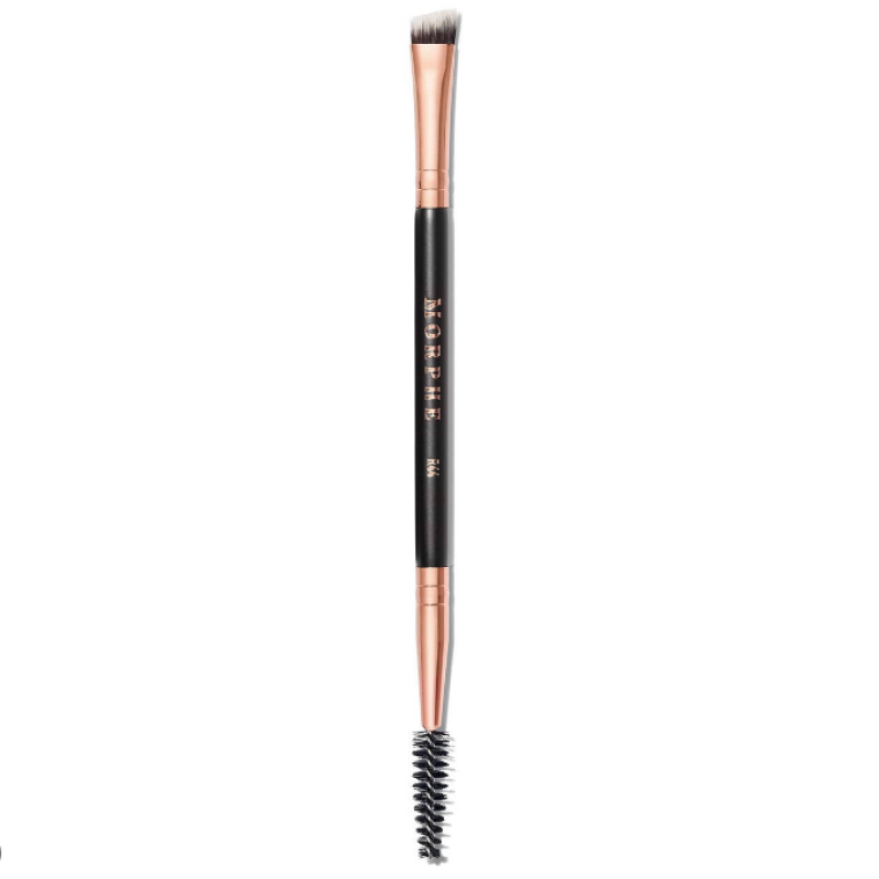 Morphe Makeup Brushes Collection Rose Gold - R44 Angled Liner/Spoolie Eyebrow