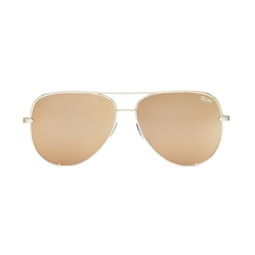 Quay Australia High Key Sunglasses - Gold/Gold