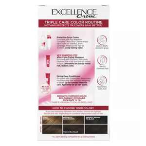 L'Oreal Paris Excellence Triple Protection Permanent Hair Color - 4 Dark Brown