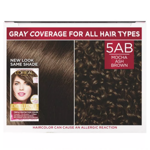 L'Oreal Paris Excellence Triple Protection Permanent Hair Color - 5AB Mocha Ash Brown