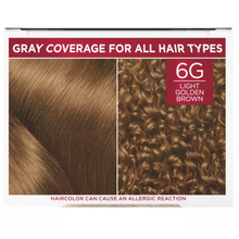 Load image into Gallery viewer, L&#39;Oreal Paris Excellence Triple Protection Permanent Hair Color - 6G Light Golden Brown