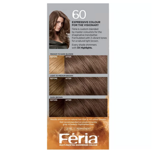 L'Oréal Paris Feria Multi-Faceted Shimmering Hair Colour - 60 Light Brown