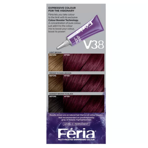 L'Oréal Paris Feria Multi-Faceted Shimmering Hair Colour - V38 Intense Deep Violet