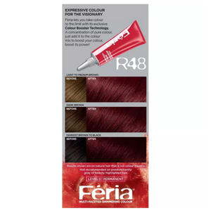 L'Oréal Paris Feria Multi-Faceted Shimmering Hair Colour - R48 Intense Deep Auburn