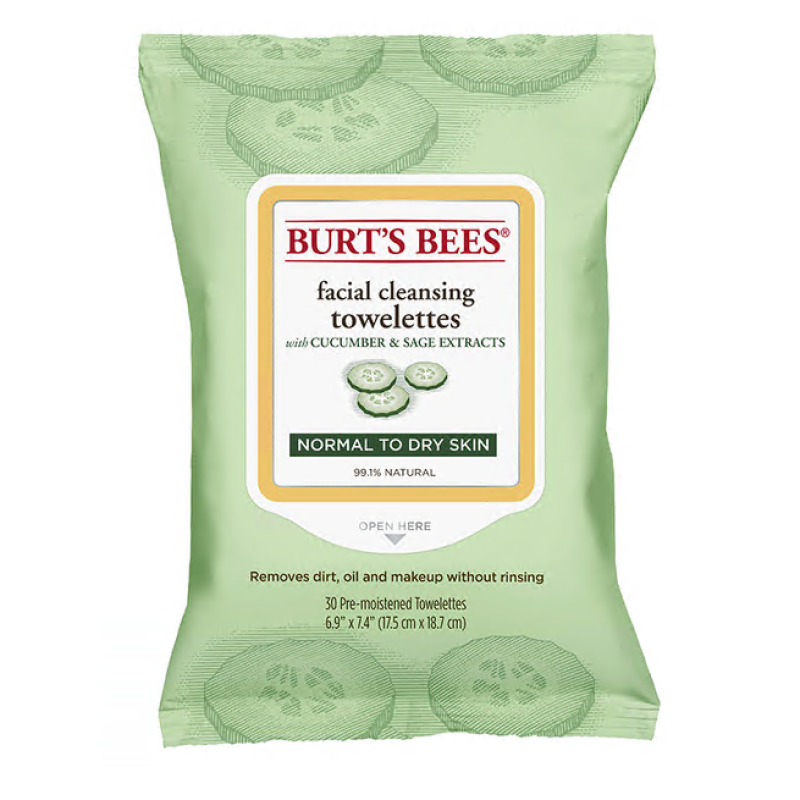 Burt's Bees Facial Cleansing Towelettes With Cucumber & Sage Extracts