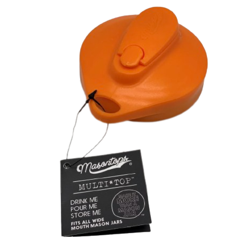 Masontops Orange Wide Mouth Lid