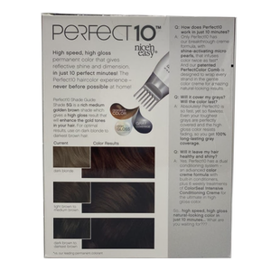 Clairol Perfect 10 Nice'n Easy Hair Permanent Color - 5G Medium Golden Brown