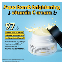 Load image into Gallery viewer, Belif Aqua Bomb Brightening Vitamin C Cream 1.69 oz