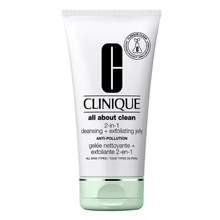 Load image into Gallery viewer, Clinique All About Clean 2 in 1 Cleansing + Exfoliating Jelly 5 oz