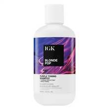 Load image into Gallery viewer, IGK Blonde Pop Purple Toning Shampoo 8 oz