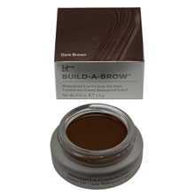 Load image into Gallery viewer, IT Cosmetics Build A Brow Waterproof 5 in 1 Creme Gel Stain - Dark Brown