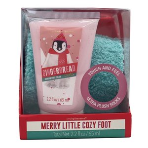 Simple Pleasures Ultra Plush Socks & Foot Cream Set - Gingerbread