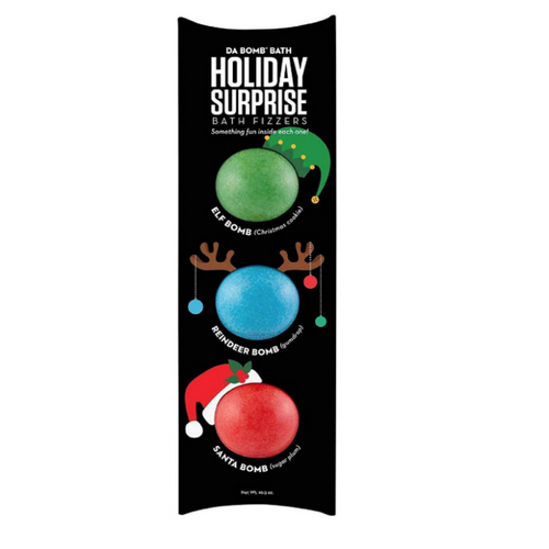 Da Bomb Holiday Surprise Bath Fizzers - 3 ct