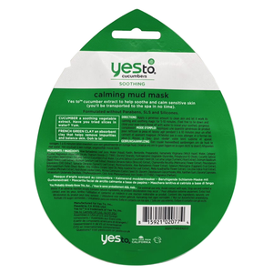 Yes To Cucumbers Soothing Calming Mud Face Mask - 3 ct