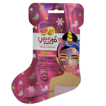 Load image into Gallery viewer, Yes to Grapefruit Brightening Vitamin C Glow Boosting Unicorn Paper Mask - 1 ct