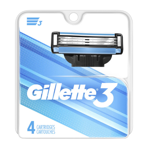 Gillette 3 Men's Razor Blade Refills - 4 ct