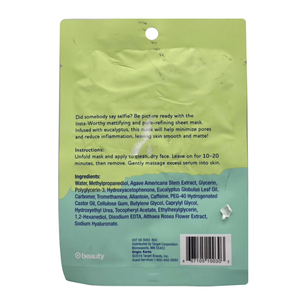 Eucalyptus Mattifying and Refining Sheet Mask - 1 ct