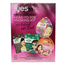 Load image into Gallery viewer, Yes To Making Spirits Bright Head To Toe Masking Kit Gift Set - 4 pcs