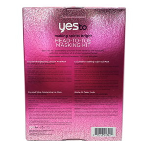 Yes To Making Spirits Bright Head To Toe Masking Kit Gift Set - 4 pcs