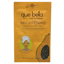 Load image into Gallery viewer, Que Bella Skin Brightening Papaya Peel Off Face Mask - 2 ct