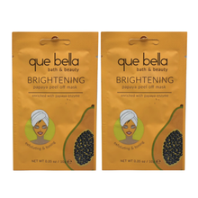 Load image into Gallery viewer, Que Bella Skin Brightening Papaya Peel Off Face Mask - 2 ct