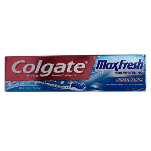 Colgate Max Fresh Toothpaste with Mini Breath Strips Cool Mint 6 oz