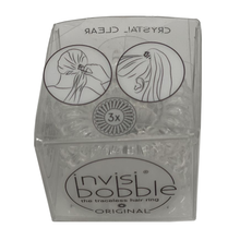 Load image into Gallery viewer, Invisibobble Original Crystal Clear Hair Elastic - 3 ct