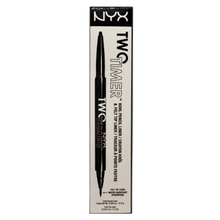 Load image into Gallery viewer, NYX Two Timer Dual Ended Eyeliner Kohl Pencil Liner &amp; Felt Tip Liner - TT01 Jet Black